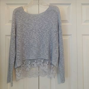 Light blue lace sweater!